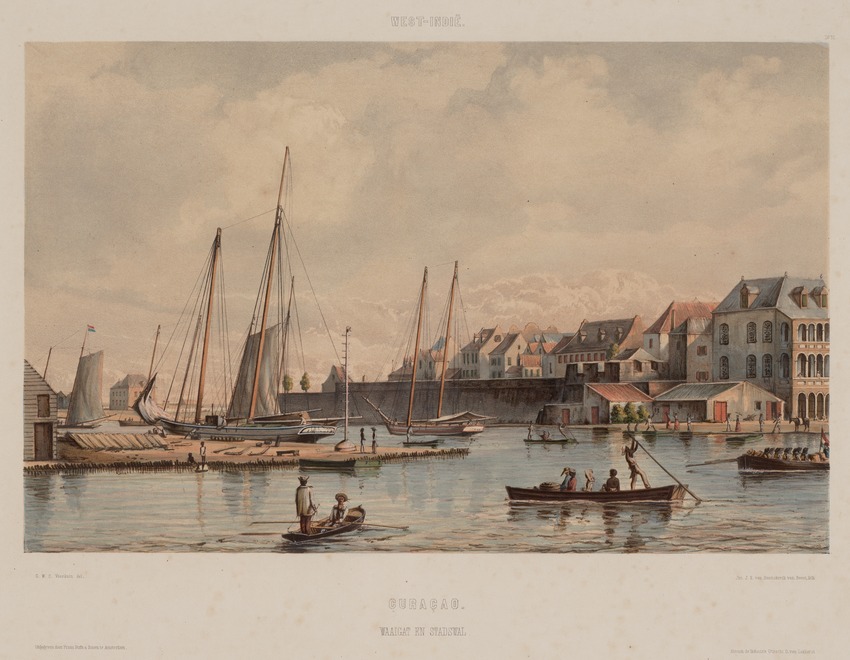 "Waaigat en stadswal" te Willemstad