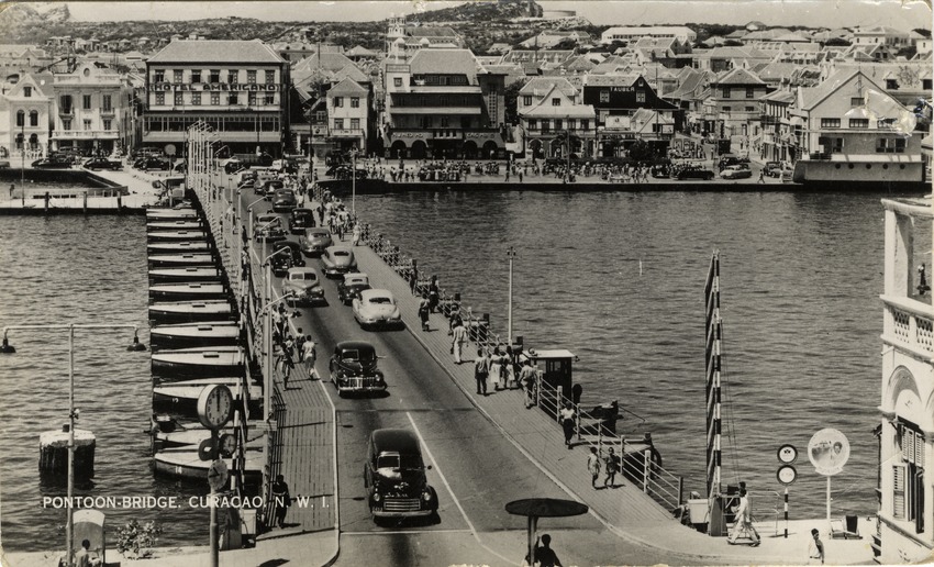 "Pontoon Bridge. Curacao. N.W.I."