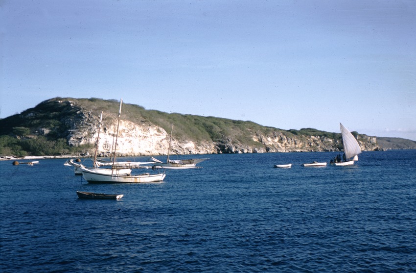 Zeiljachten voor de kust van Curaçao