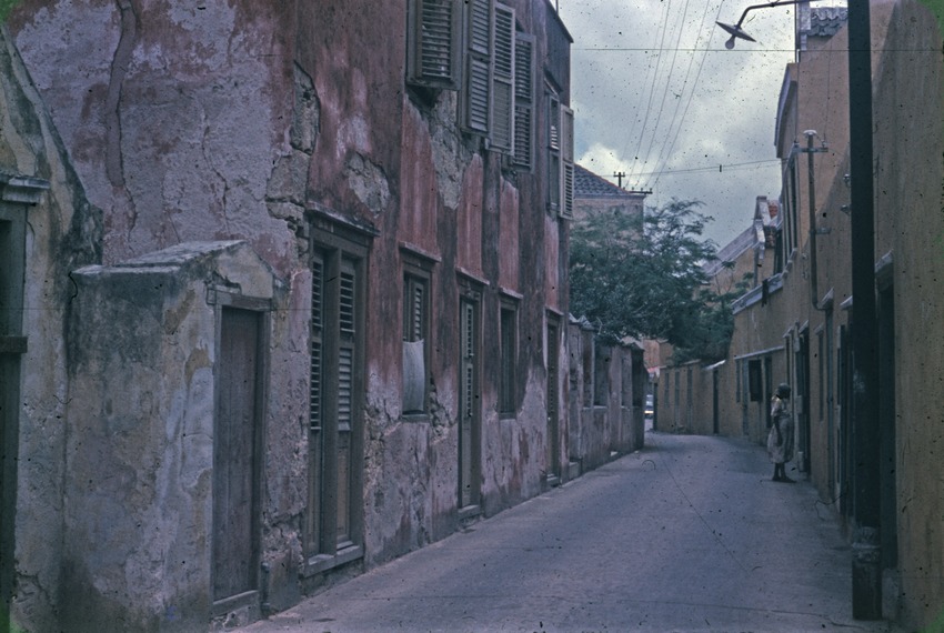 Straat in Otrabanda te Willemstad