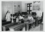 Leerlingen in een klaslokaal op Sint Eustatius