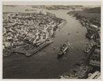 De aankomst van het S.S. Stuyvesant, het eerste passagiersschip na de Tweede Wereldoorlog, in de Sint Annabaai te Willemstad