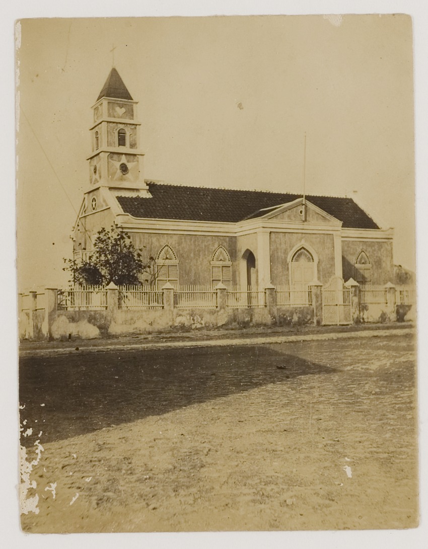 De protestantse kerk in Oranjestad op Aruba