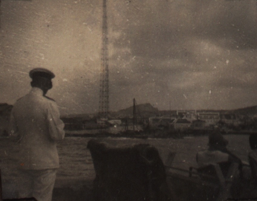 George Fraser aan de kust in Sint Annabaai te Willemstad