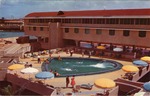"Hotel Curacao Intercontinental. Rear View with terrace and swimming pool. Curacao N.A."