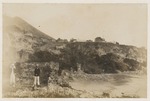 Ruïnes in de benedenstad van Oranjestad op Sint Eustatius