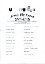 Jewish Film Series 2009-2010