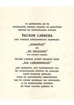 Hector Cabrera: een tweetal folkloristische nummers: "Anciedad" en "Te Necesito" van Enrique Sarabia