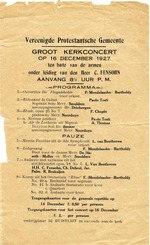Groot kerkconcert Vereenigde Protestantsche Genmeente