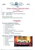 44 jaar Orfeon Allegro sirbiendo kanto ta ofresé "Konsierto Dansant"