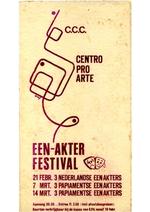 Een-akter Festival: 21 febr. 3 Nederlandse een akters, 7 mrt. 3 Papiaments een akters, 14 mrt. 3 Papiamentse eenakters
