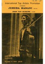 International Top Artists Promotion presents Jehuda Hanani, cello [and] John van Buskirk, piano