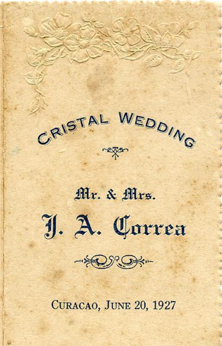 Cristal wedding Mr. & Mrs. J.A. Correa