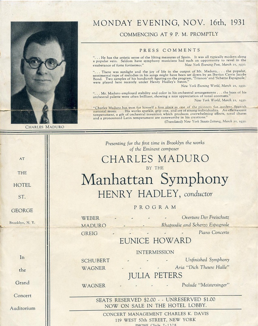 Charles Maduro by the Manhattan Symphony