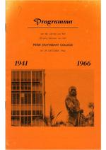Programma van de viering van het 25-jarig bestaan van het Peter Stuyvesant College