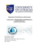 Cybersecurity : managing risks in small businesses