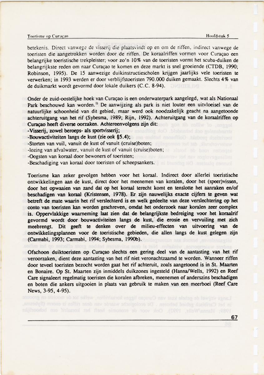 Toerisme op Curacao, een gouden strohalm aan een zijden draadje - Page 67