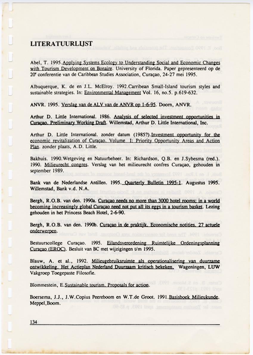 Toerisme op Curacao, een gouden strohalm aan een zijden draadje - Page 130