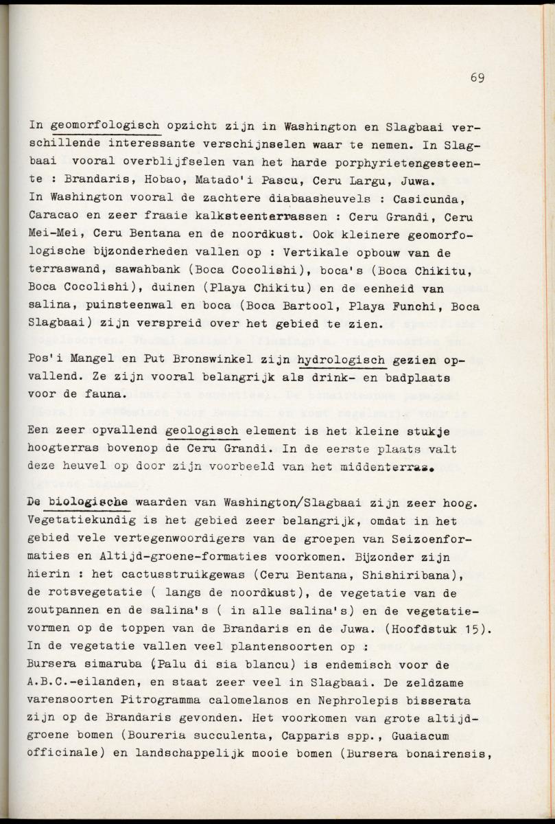 Inrichtingsplan voor het nationaal park Washington/Slagbaai - New Page