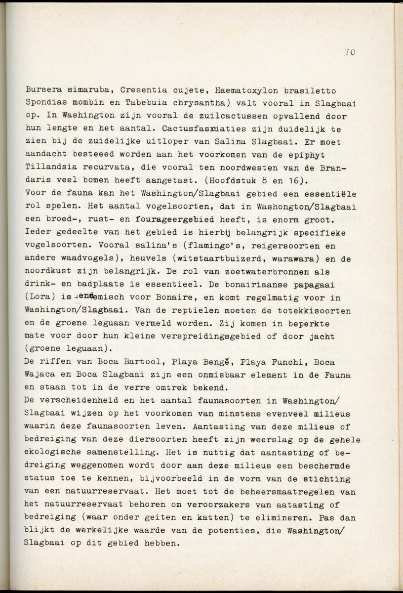 Inrichtingsplan voor het nationaal park Washington/Slagbaai - New Page