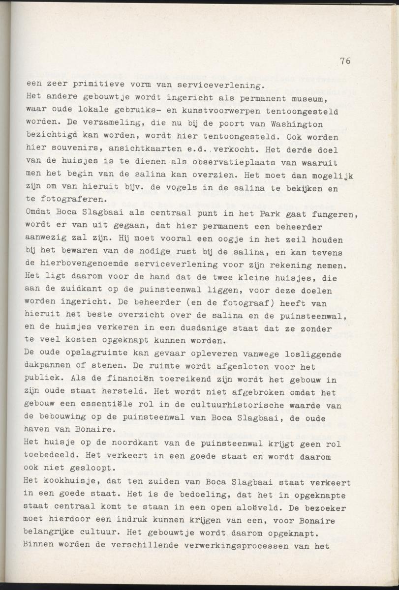 Inrichtingsplan voor het nationaal park Washington/Slagbaai - New Page