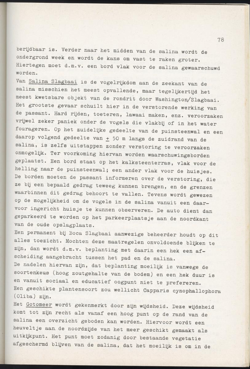 Inrichtingsplan voor het nationaal park Washington/Slagbaai - New Page