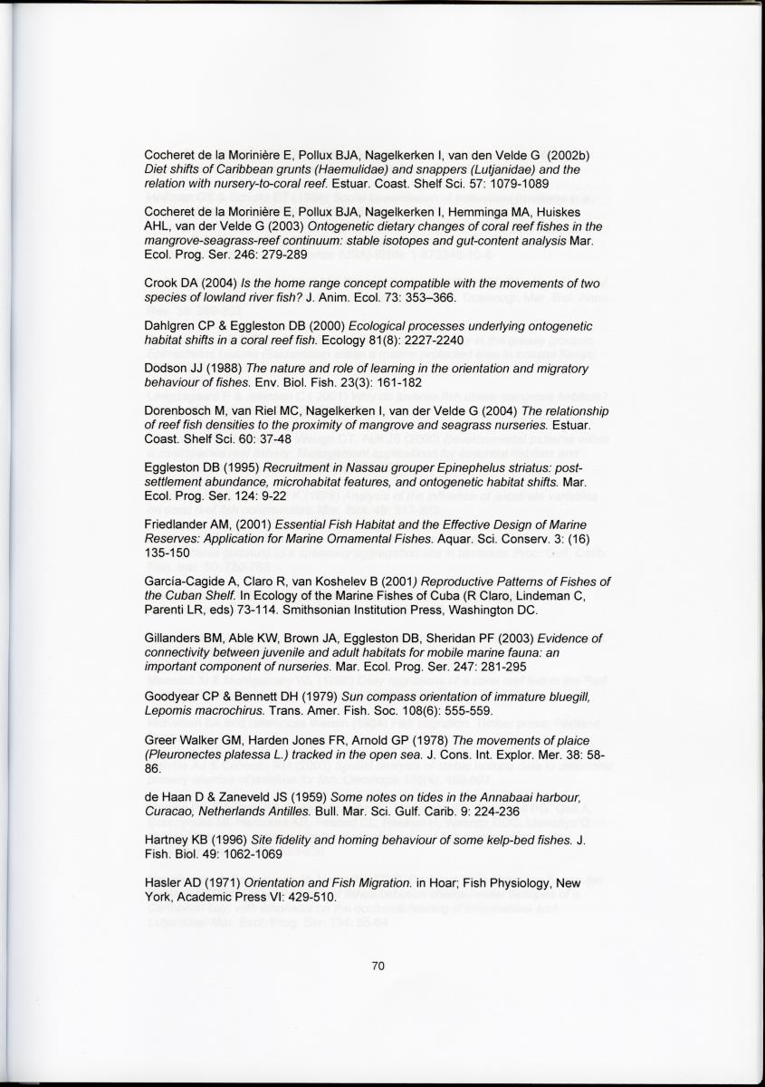 Wat beweegt een vis - Bewegingspatronen van juveniele rifvissen in en tussen verschillende baaibiotopen - New Page