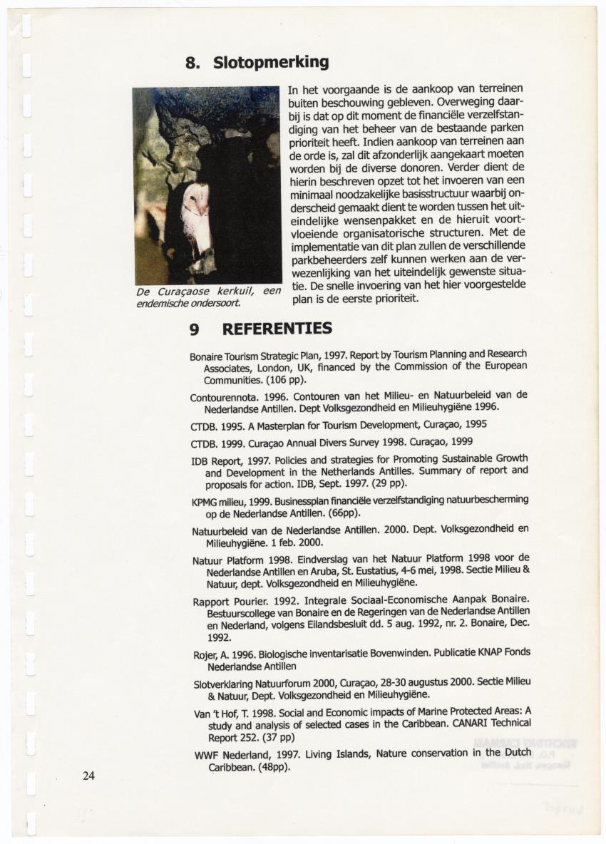 Begroting en financieringsplan - voor de beheerskosten van belangrijke natuurgebieden van de Nederlandse Antillen - New Page