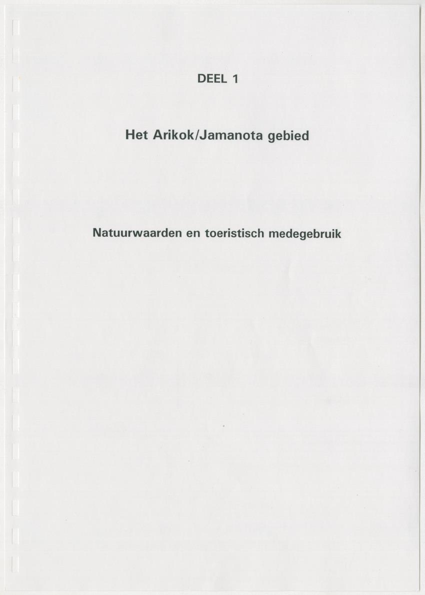 Het Arikok/Jamanota gebied - Natuurwaarden en toeristisch medegebruik - New Page