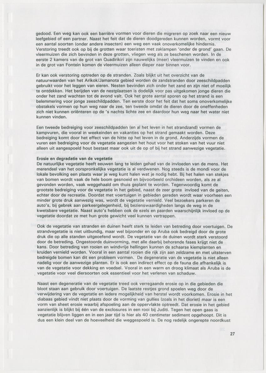 Het Arikok/Jamanota gebied - Natuurwaarden en toeristisch medegebruik - New Page