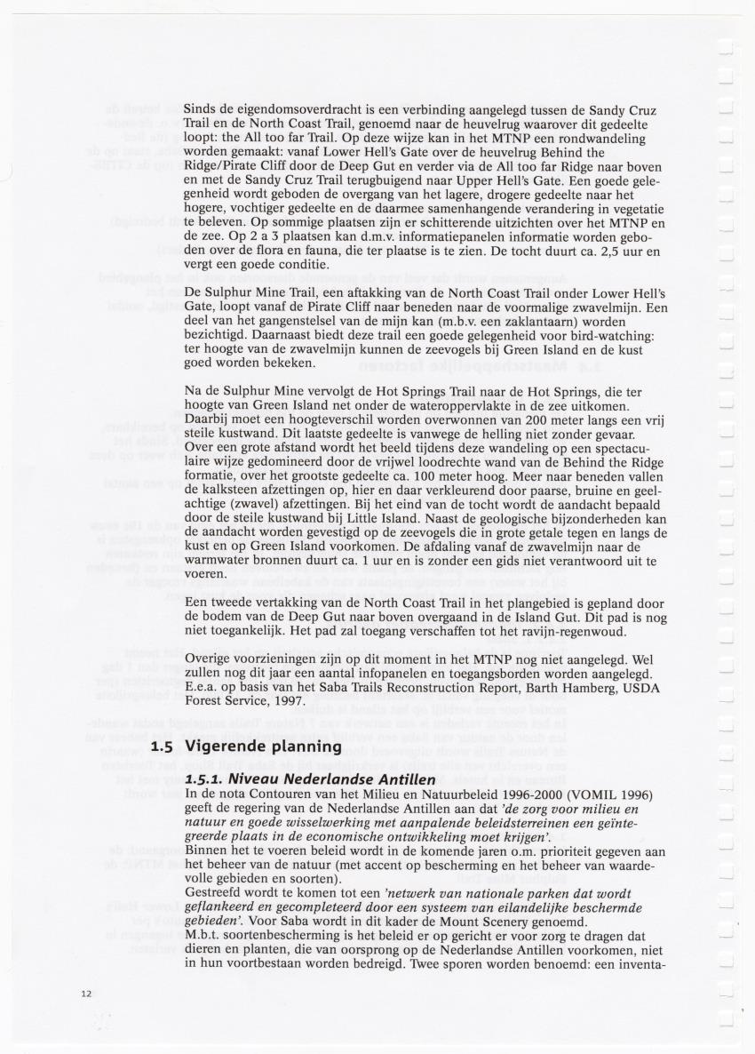 Beheersplan Muriel Thissel National Park Saba - 2000 t/m 2004 - New Page