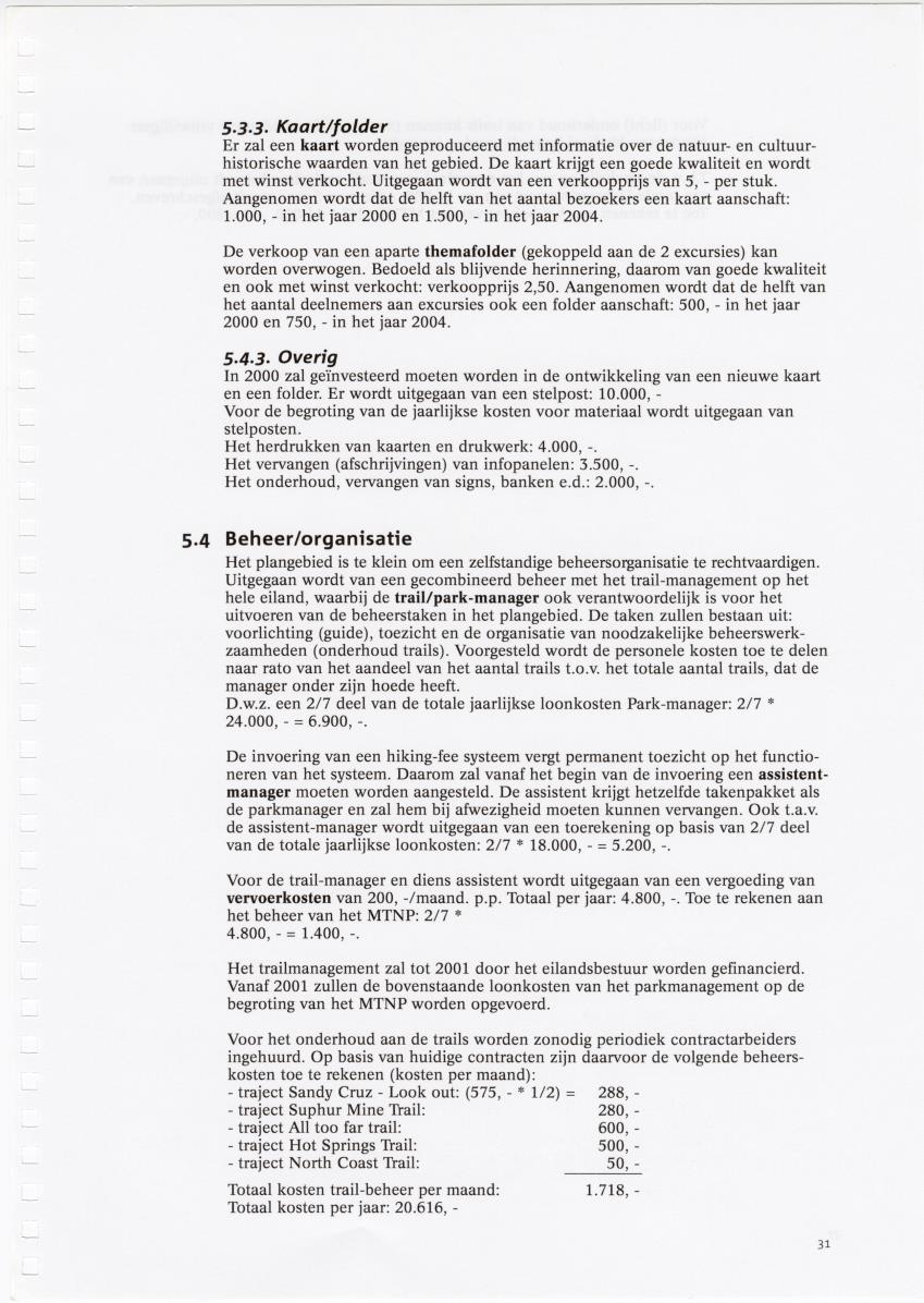 Beheersplan Muriel Thissel National Park Saba - 2000 t/m 2004 - New Page