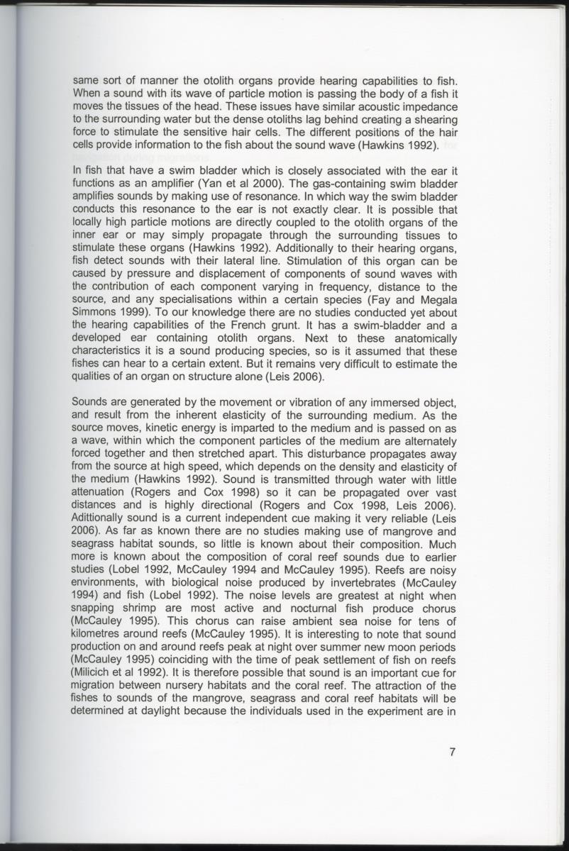 Habitat sound as a cue for migration and settlement of the Caribbean coral reef fish Haemulon flavolineatum in Curacao - New Page