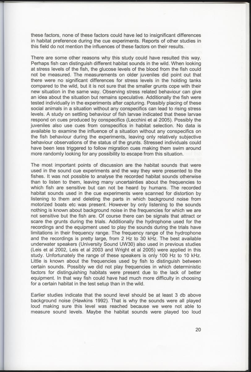 Habitat sound as a cue for migration and settlement of the Caribbean coral reef fish Haemulon flavolineatum in Curacao - New Page