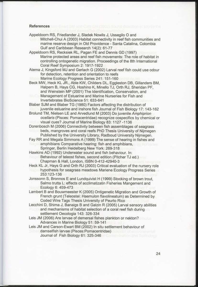 Habitat sound as a cue for migration and settlement of the Caribbean coral reef fish Haemulon flavolineatum in Curacao - New Page