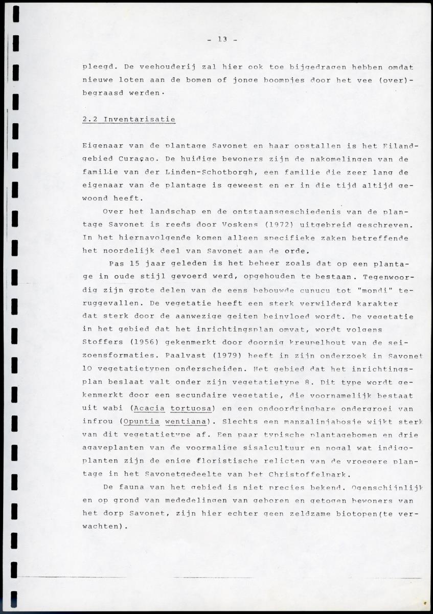 INRICHTINGSPLAN VOOR EEN "HOFFIE" EN "CUNUCU" OP DE PLANTAGE SAVONET OP CURACAO - New Page