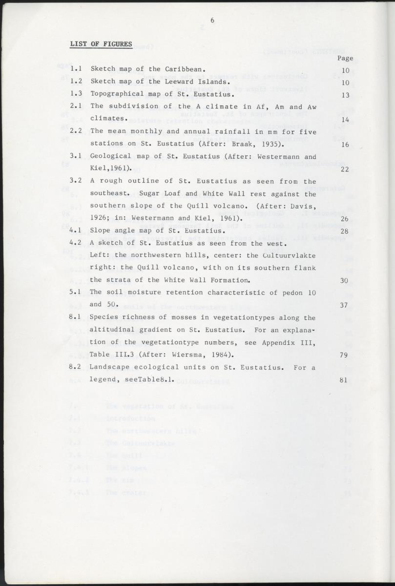 BIOTIC AND ABIOTIC COMPONENTS OF THE LANDSCAPES OF ST.EUSTATIUS (NETHERLANDS ANTILLES) - New Page