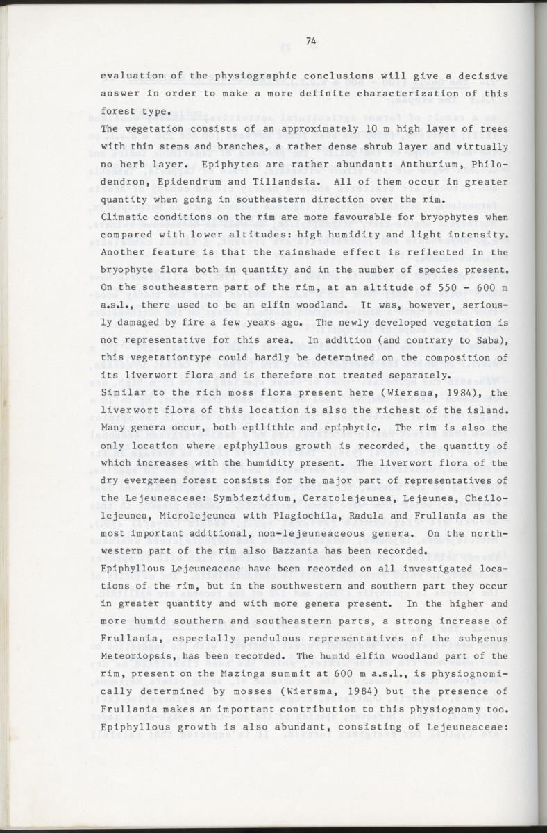 BIOTIC AND ABIOTIC COMPONENTS OF THE LANDSCAPES OF ST.EUSTATIUS (NETHERLANDS ANTILLES) - New Page