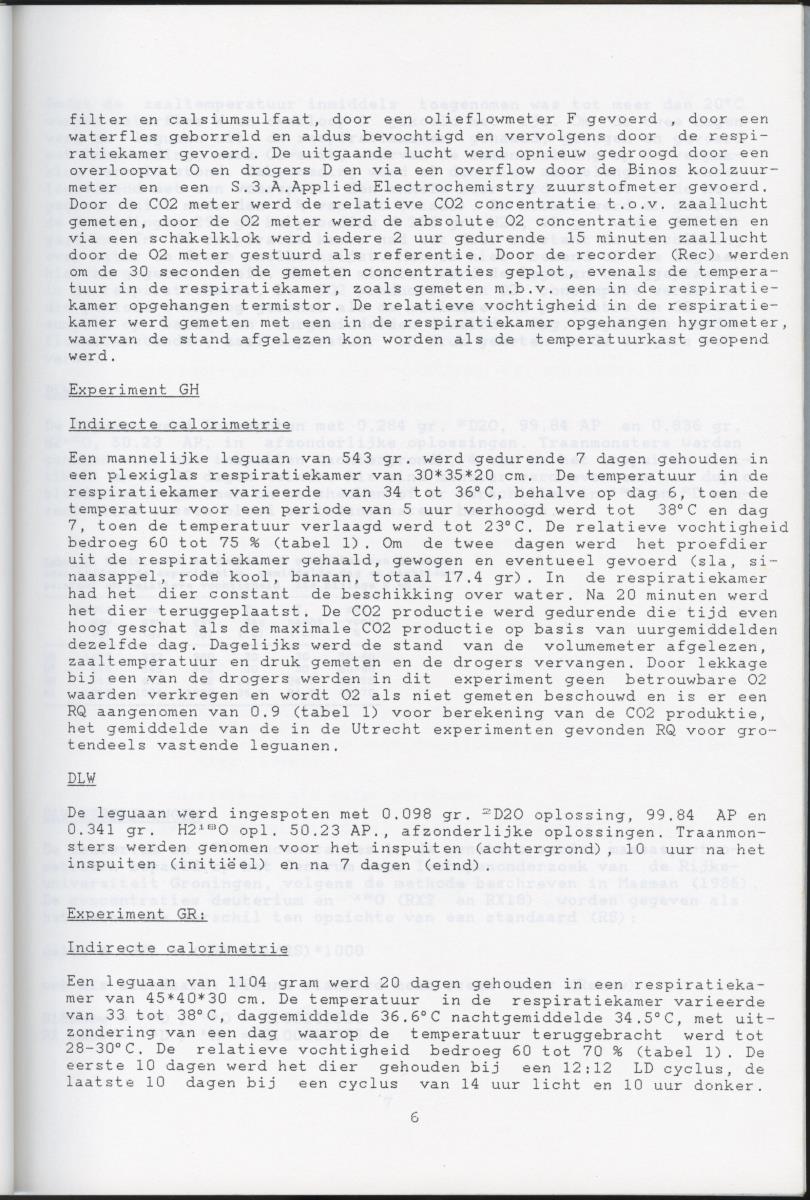 Validatie van de dubbel gelabeld water methode voor de groene leguaan (Iguana iguana) - New Page