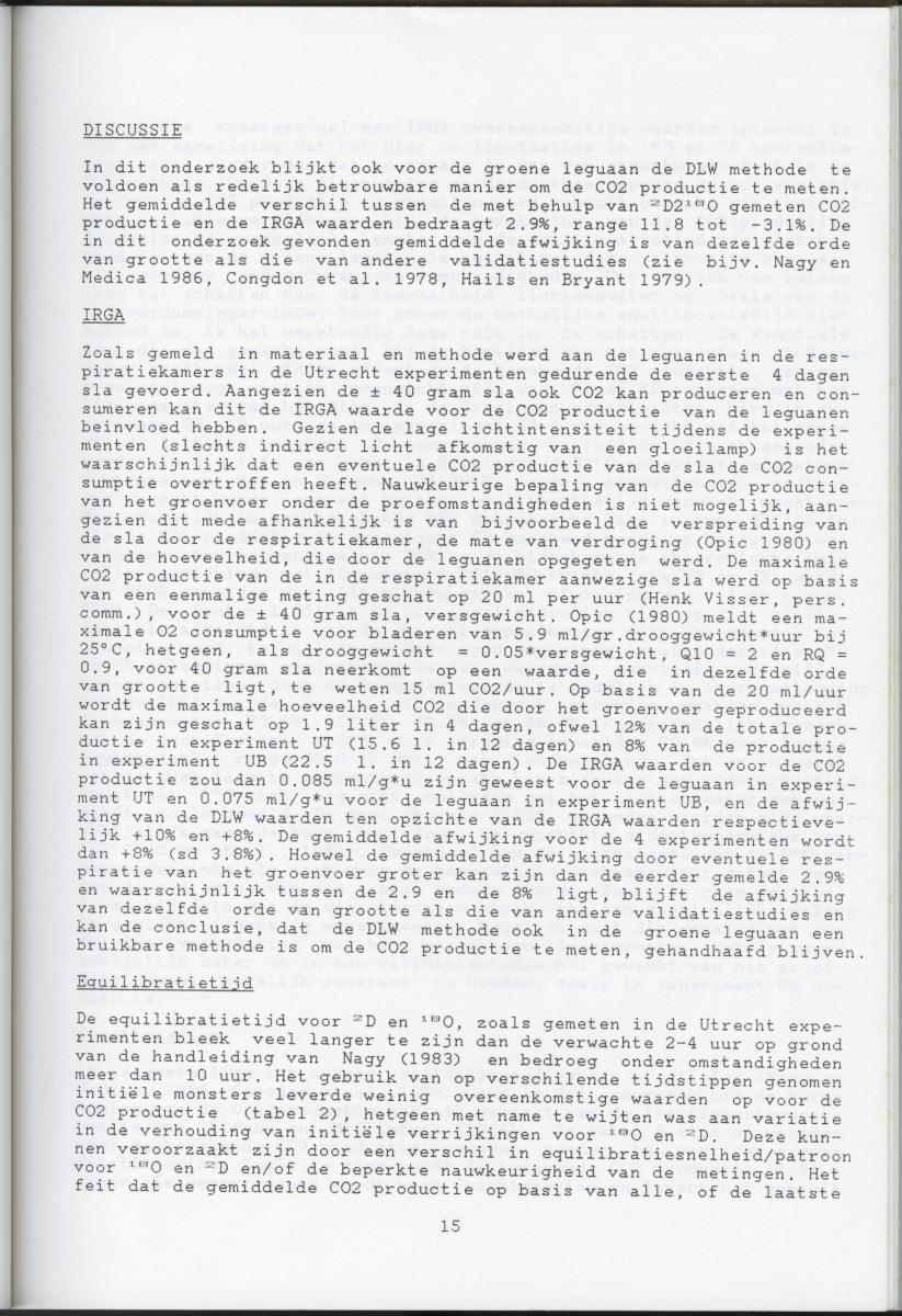 Validatie van de dubbel gelabeld water methode voor de groene leguaan (Iguana iguana) - New Page