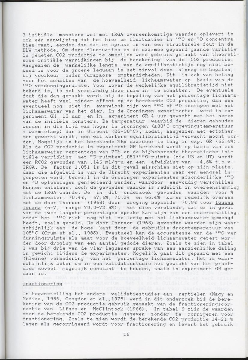 Validatie van de dubbel gelabeld water methode voor de groene leguaan (Iguana iguana) - New Page