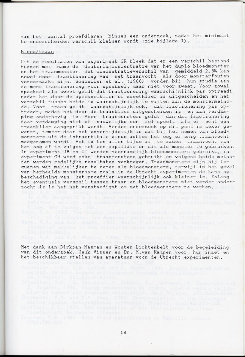 Validatie van de dubbel gelabeld water methode voor de groene leguaan (Iguana iguana) - New Page