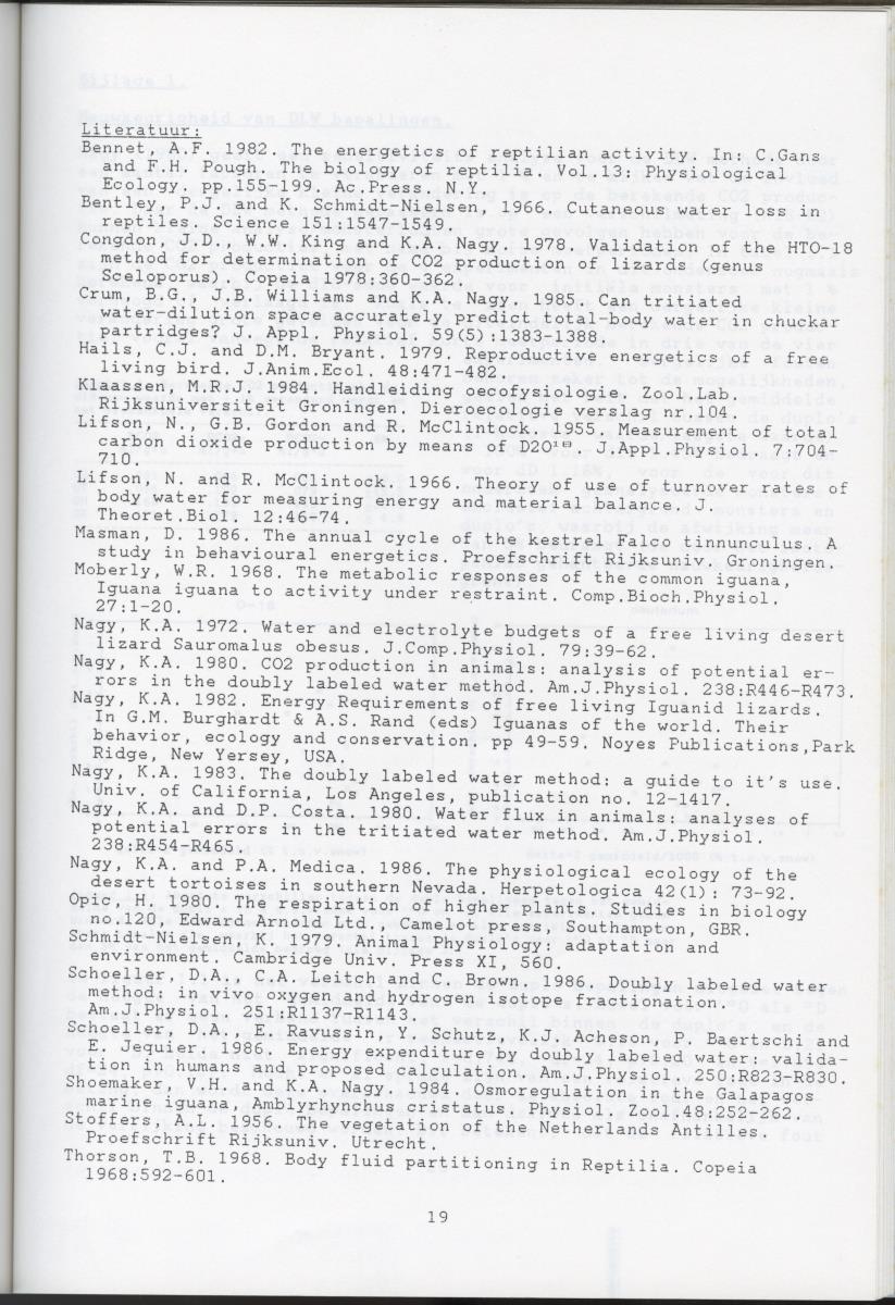 Validatie van de dubbel gelabeld water methode voor de groene leguaan (Iguana iguana) - New Page