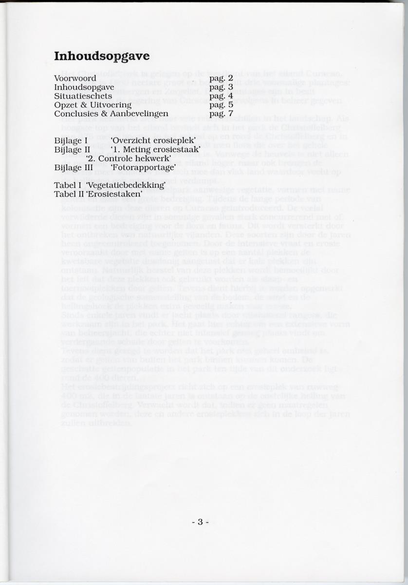 Pilotproject Erosiebestrijding Christoffelberg, Curacao - New Page