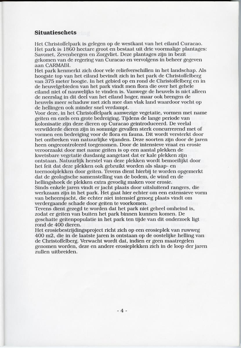 Pilotproject Erosiebestrijding Christoffelberg, Curacao - New Page