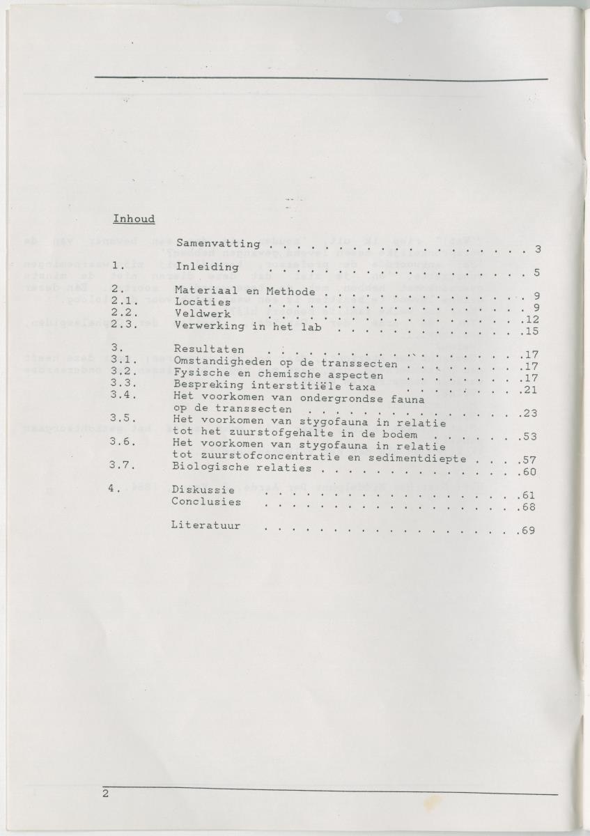 Het voorkomen van Stygofauna en andere organismen (Crustacea, Polychaeta) in relatie met het zuurstofgehalte in de bodem - New Page