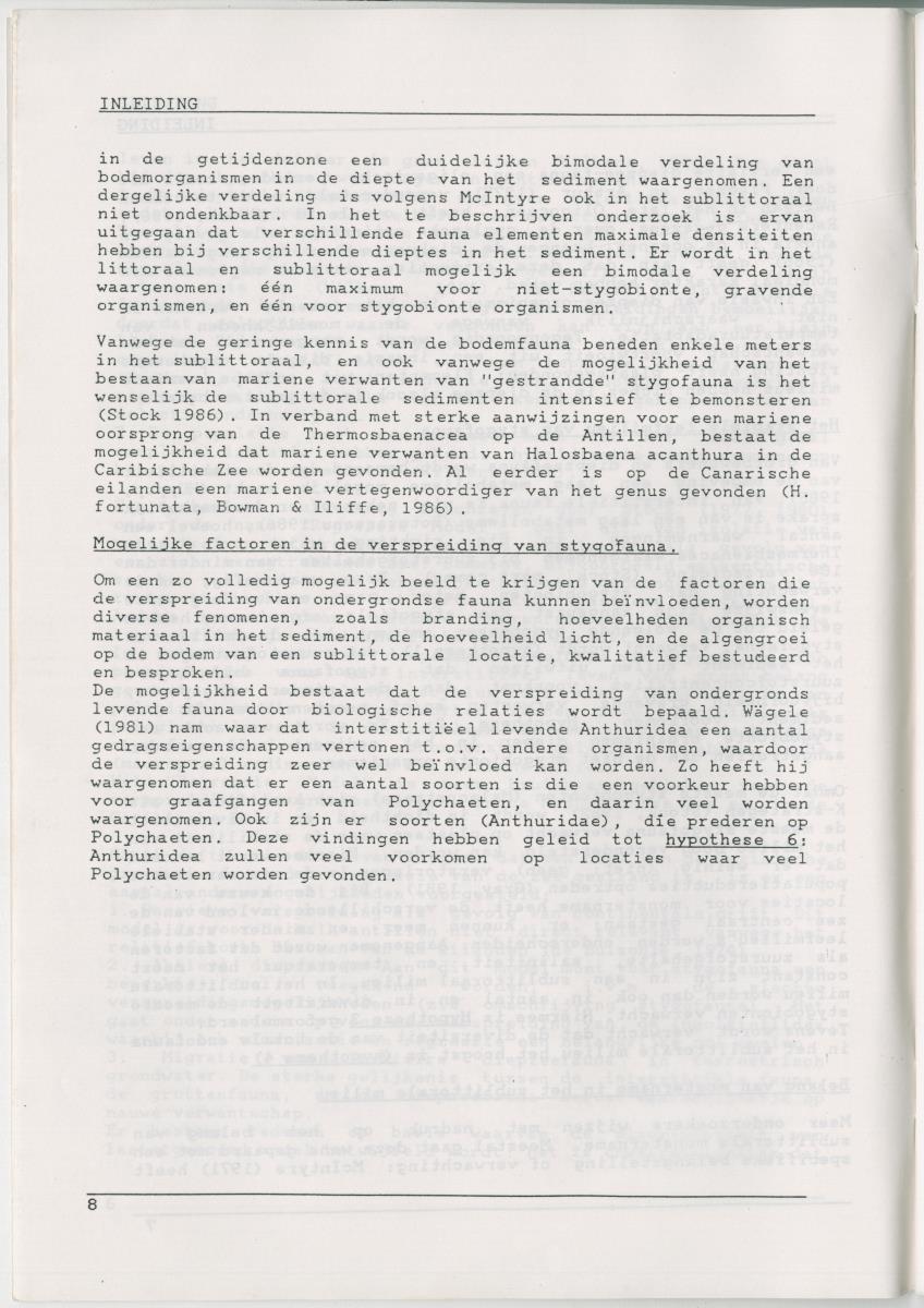 Het voorkomen van Stygofauna en andere organismen (Crustacea, Polychaeta) in relatie met het zuurstofgehalte in de bodem - New Page