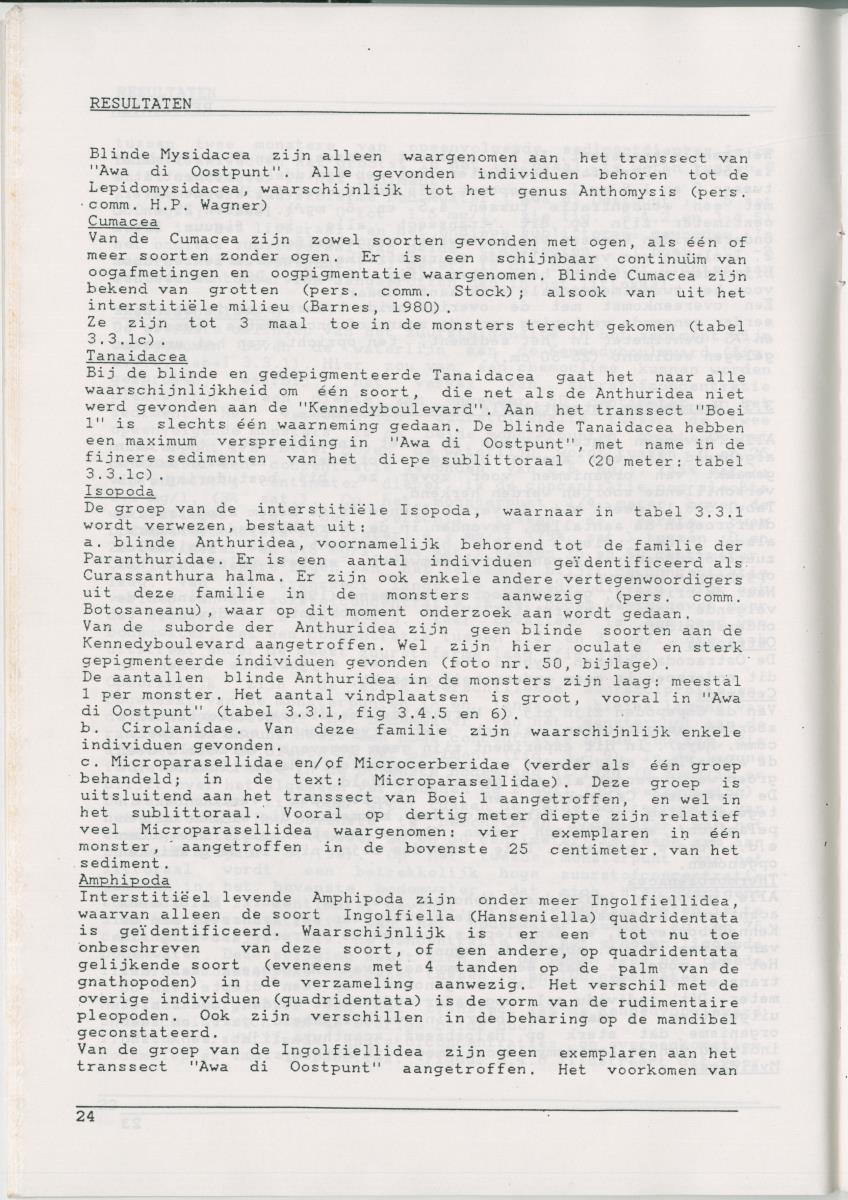 Het voorkomen van Stygofauna en andere organismen (Crustacea, Polychaeta) in relatie met het zuurstofgehalte in de bodem - New Page