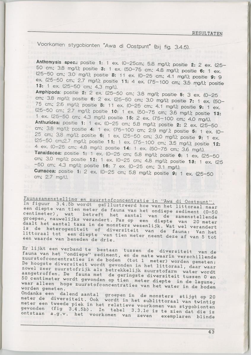 Het voorkomen van Stygofauna en andere organismen (Crustacea, Polychaeta) in relatie met het zuurstofgehalte in de bodem - New Page