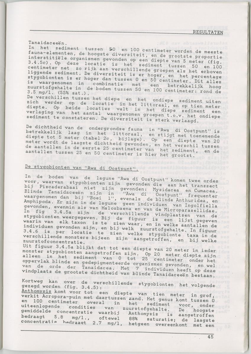 Het voorkomen van Stygofauna en andere organismen (Crustacea, Polychaeta) in relatie met het zuurstofgehalte in de bodem - New Page